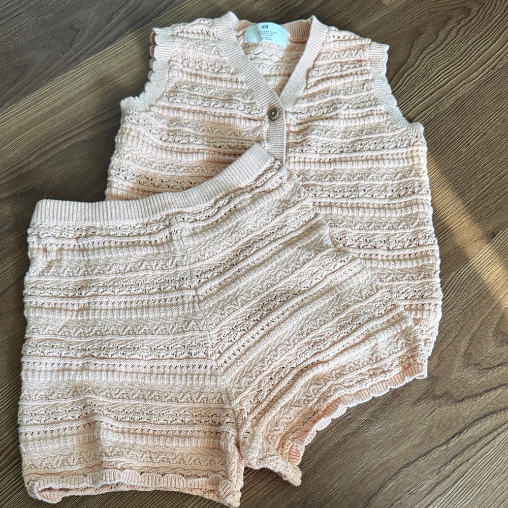 H&M Kids Matching Set in Light Pink